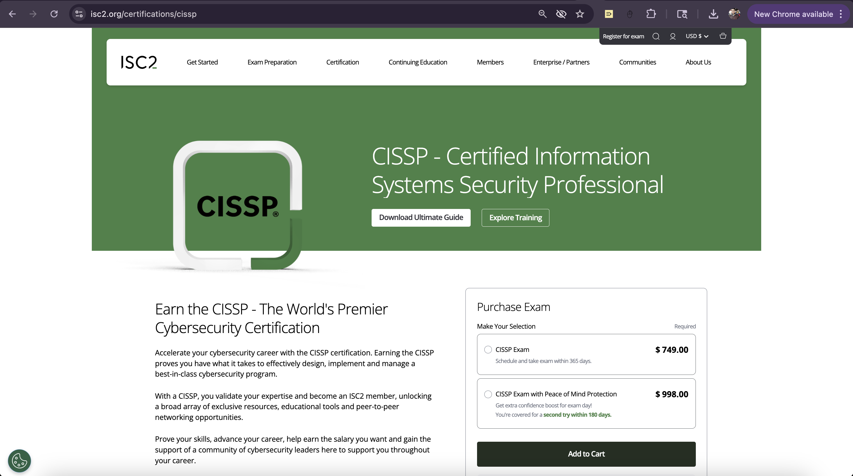 CISSP IC2 Certification