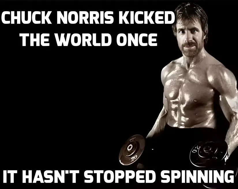 Chuck Norris Earth Spin Meme