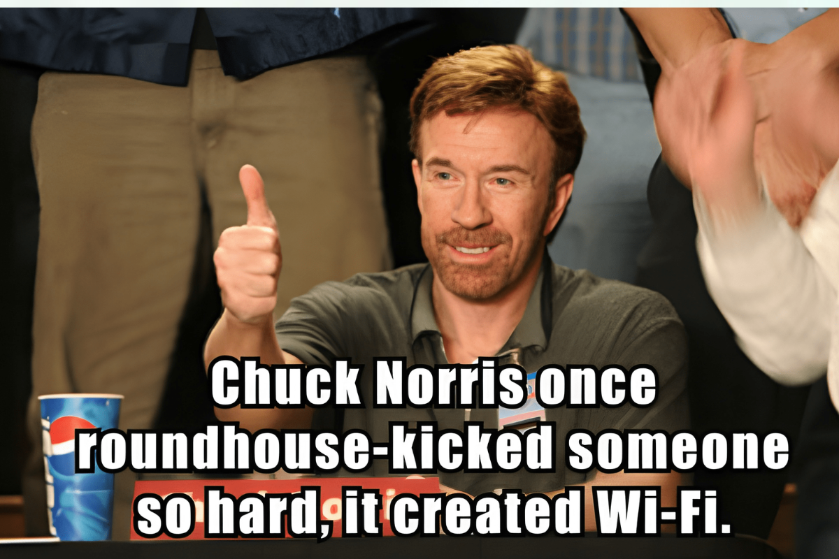 Chuck Norris WiFI meme