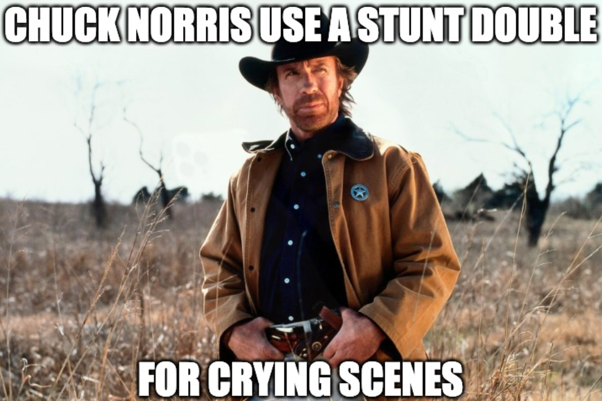 Chuck Norris Crying Meme