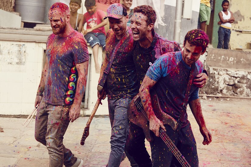 Coldplay during the filming of their "Hymn for the Weekend" music video in India in 2015. Photo by Julia Kennedy (CC BY-3.0)  .jpg