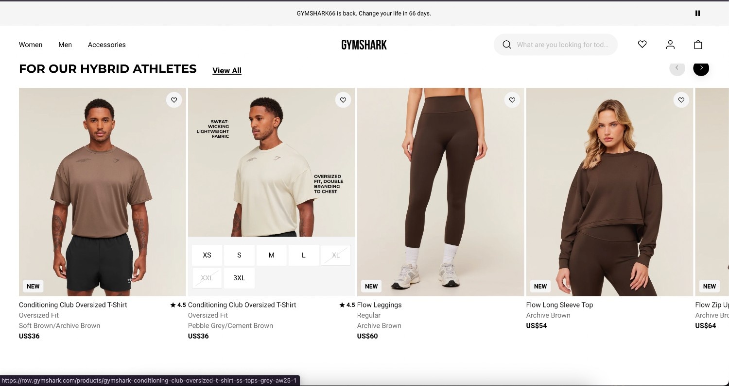 Gymshark Website