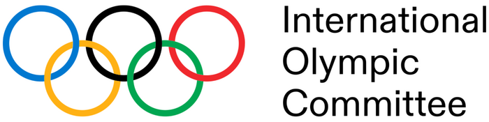 The logo of IOC in 2021 from Wikimedia Commons 