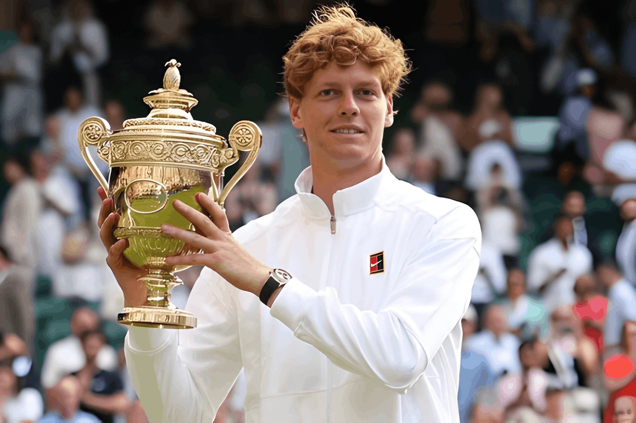 Jannik Sinner with Wimbledon