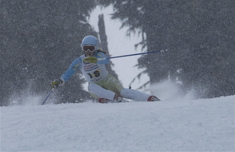 Mikaela Shiffrin on snow