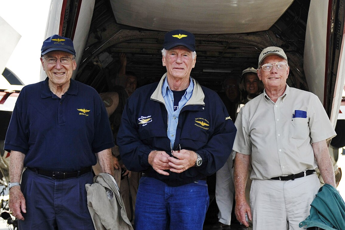 Jim Lovell, Gene Cernan and&nbsp;Neil Armstrong