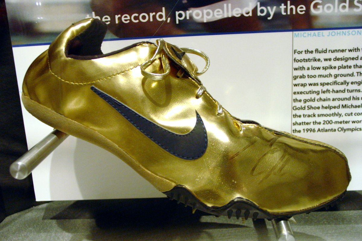 Michael Johnson Nike Gold Shoes 1996 Atlanta