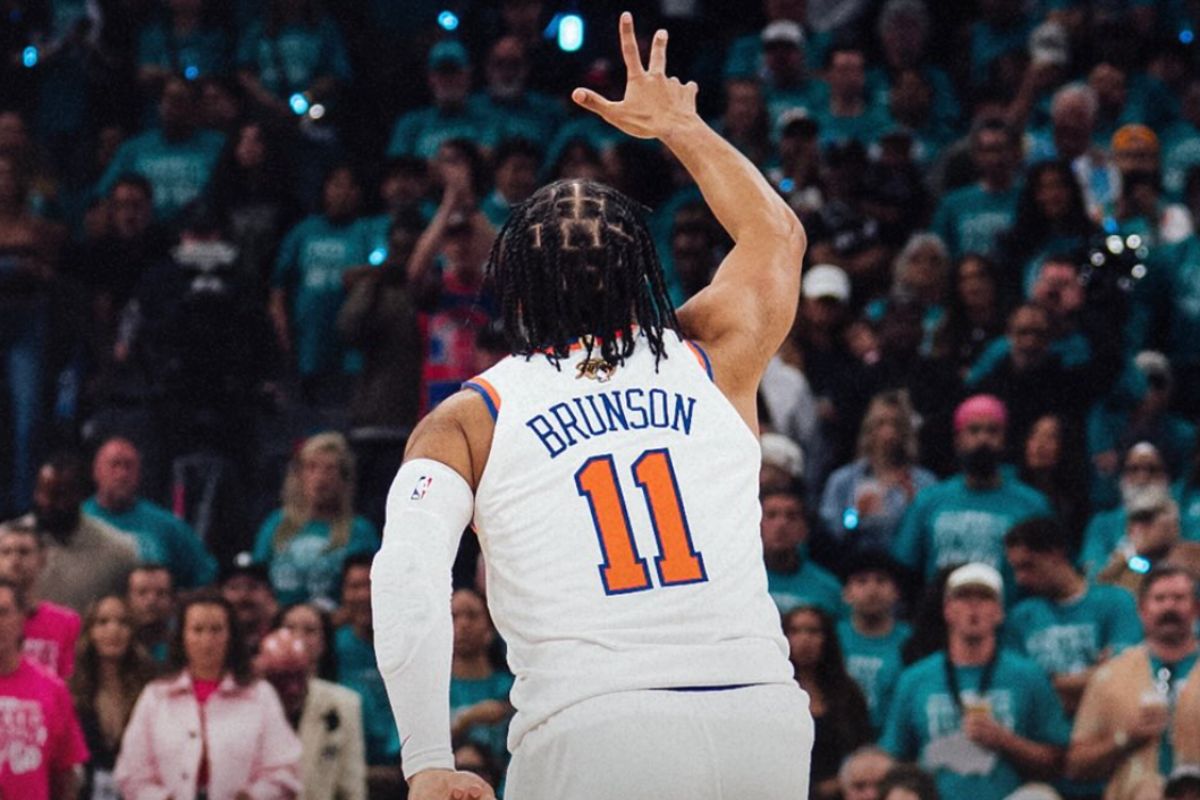 Jalen Brunson after scoring for New York Knicks
