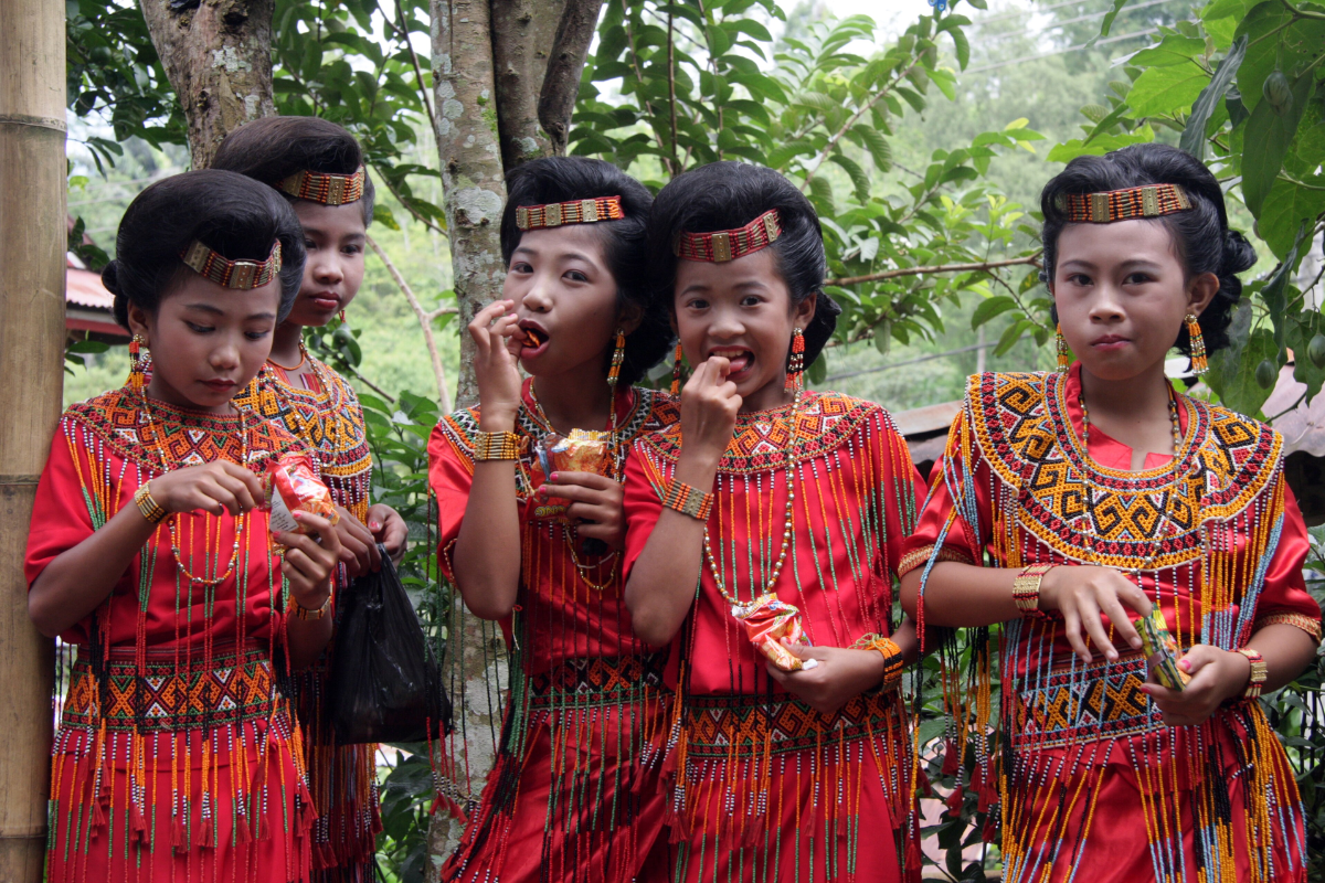 Torajan Girls at a wedding ceremony